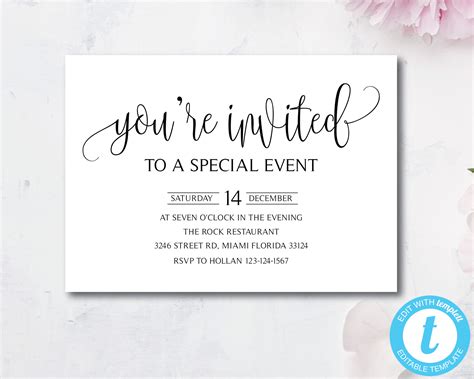 Special Invitation Template • Business Template Ideas