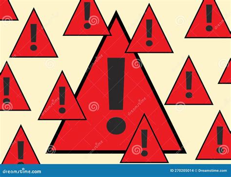 Triangular Warning Hazard Symbols Labels On White Background Cartoon Vector | CartoonDealer.com ...