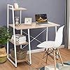 Amazon.com: Tangkula Computer Desk with 4 Tier Shelves, Writing Desk Study Desk, Compact ...