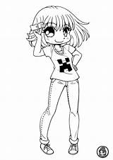 Cute Anime Coloring Pages Printable sketch template