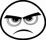 Angry Face Coloring Page Sketch sketch template