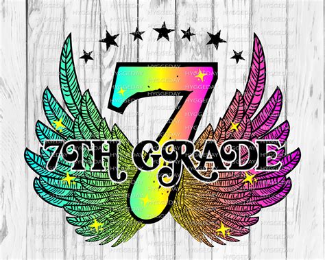 7th Grade Png Sublimation Download Sixth Grade Back to - Etsy