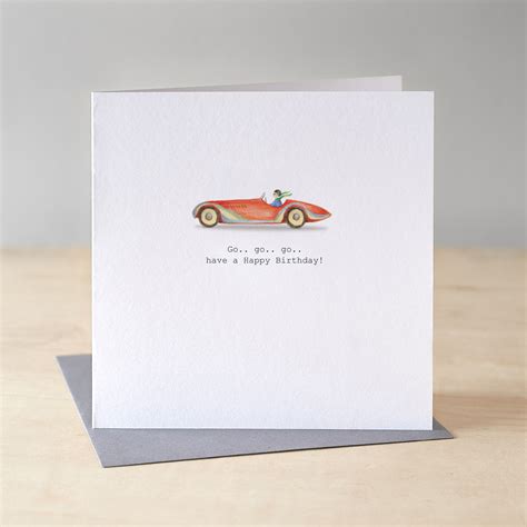 Sports Car Birthday Card. Classic Car Card. Car Lover Card. Birthday ...