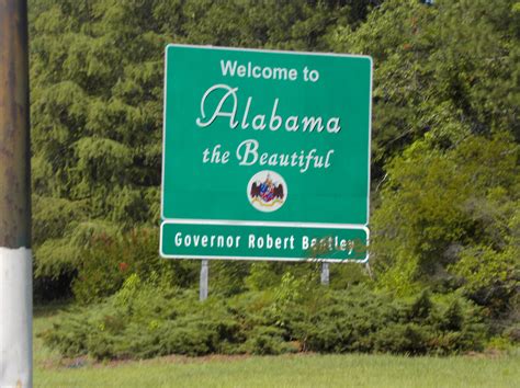 Alabama's welcome sign. the one of two state line welcome signs i didn't get to take a picture ...