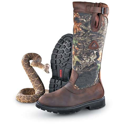 Men's Rocky® Waterproof Snake Boots, Mossy Oak® Brush - 118813, Hunting ...