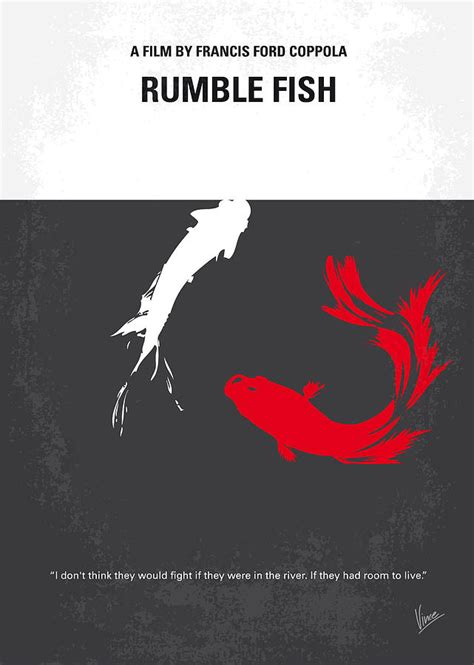 No073 My Rumble Fish Minimal Movie Poster Digital Art by Chungkong Art