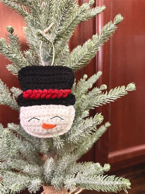 PATTERN Crochet Snowman Ornament Pattern, Kid Friendly Amigurumi Santa ...