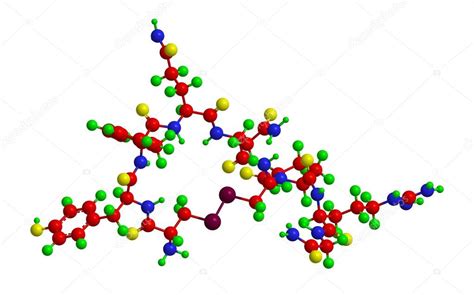 Molecular structure of Argipressin (Vasopressin), 3D rendering Stock ...