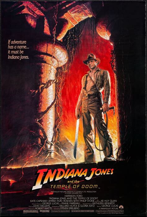 Indiana Jones and the Temple of Doom Original Movie Poster | Indiana jones, Harrison ford movies ...