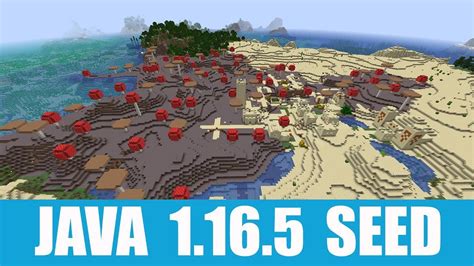 Minecraft Java 1.16.5 Seed: Desert village stands on a village that has ...