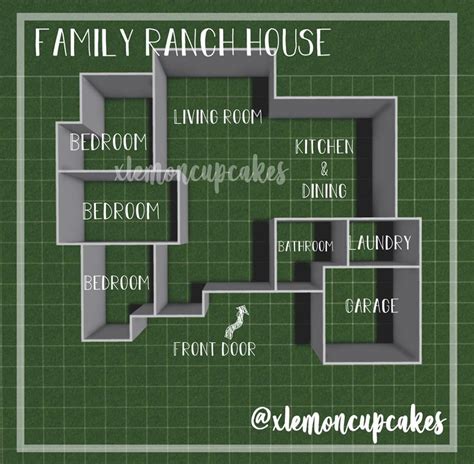 Family Ranch house || xlemoncupcxkes | Tiny house layout, House layouts, House layout plans