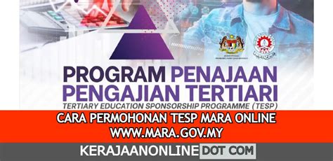 CARA PERMOHONAN TESP MARA 2022 - KERAJAAN ONLINE