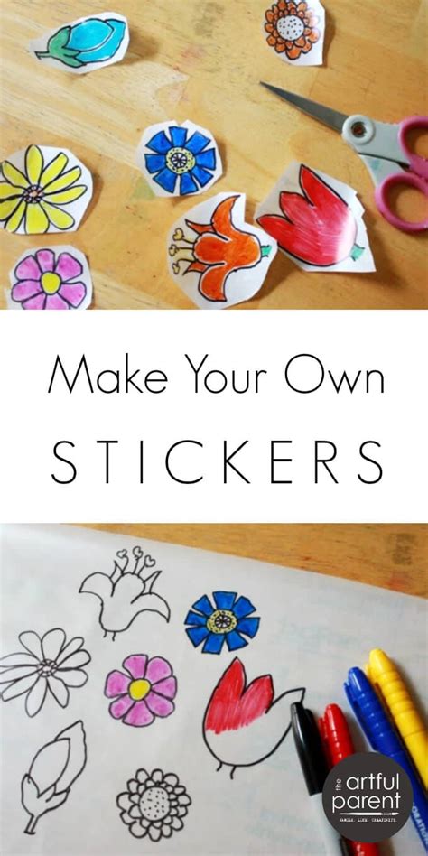 Make Your Own Stickers with Contact Paper