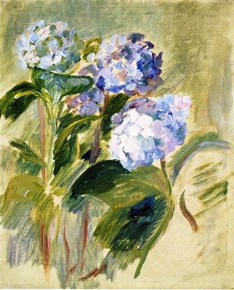 Branch of a Hydrangea by Berthe Morisot, 1894 Renoir, French Impressionist Painters ...