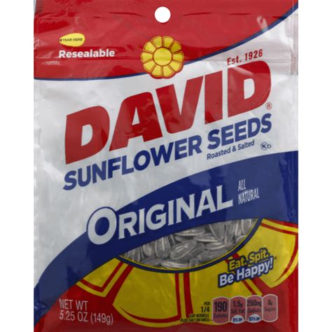 David Sunflower Seeds, Original, Salted & Roasted | Sunflower Seeds | Needler's Fresh Market