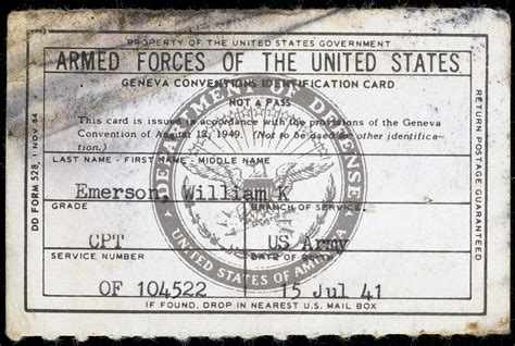 Geneva Convention ID Card | Smithsonian Institution