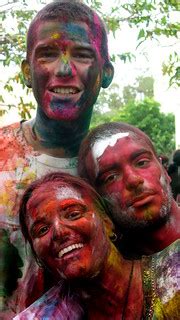 INSA students at Holi | Guerric, Iliane and me | Flickr