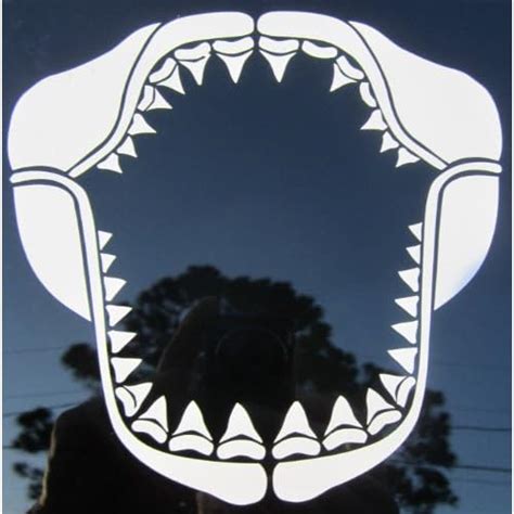 Amazon.com: Huge Shark Jaws Teeth mouth Vinyl decal sticker waterproof surf surfing