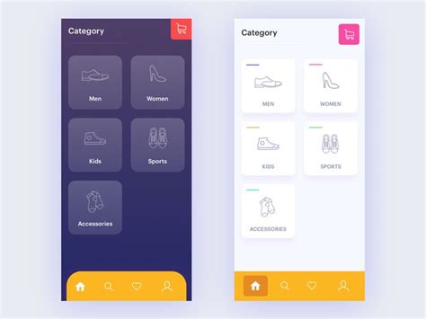 Category Screen | App interface design, Web app design, App ui design