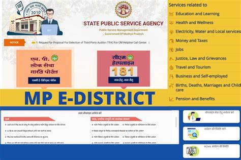 MP E District Caste, Income, Domicile Certificate Apply Online @ mpedistrict.gov.in