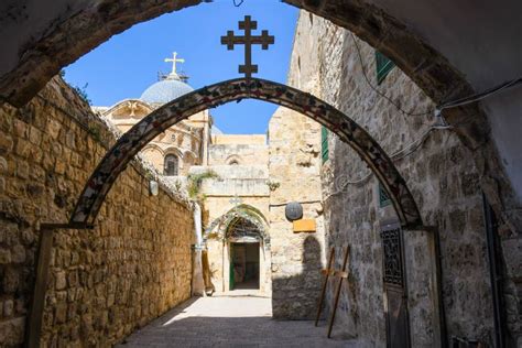 Via Dolorosa at the 9th and Last Stop of Christ Stock Image - Image of ...