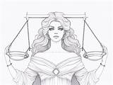 Celestial Libra Coloring  Page sketch template
