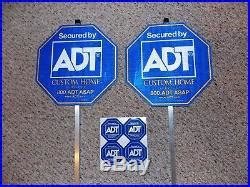 ADT Reflective Yard Signs With Poles And 4 Stickers | Adt Home Security