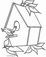 Birdhouse Coloring Pages sketch template