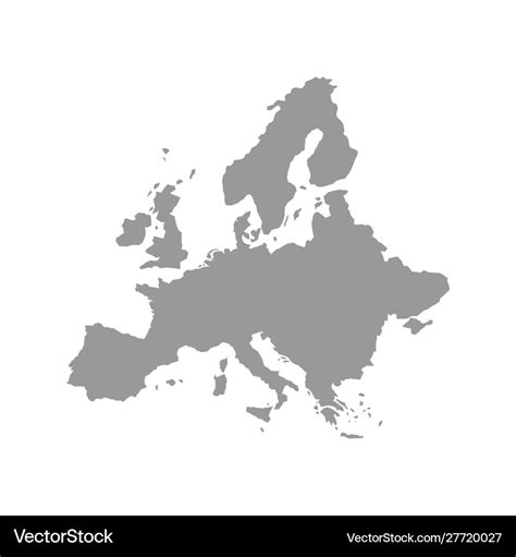 Detailed map europe Royalty Free Vector Image - VectorStock