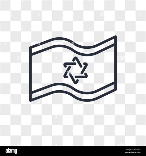 Israel Flag vector icon isolated on transparent background, Israel Flag ...