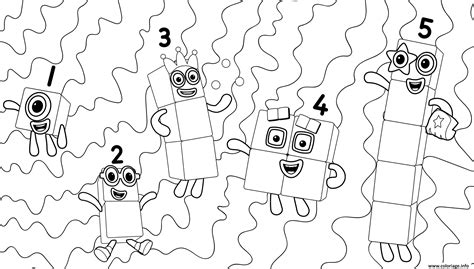 Coloriage Numberblocks Numbers 1 To 5 Fun Dessin Numberblocks à imprimer