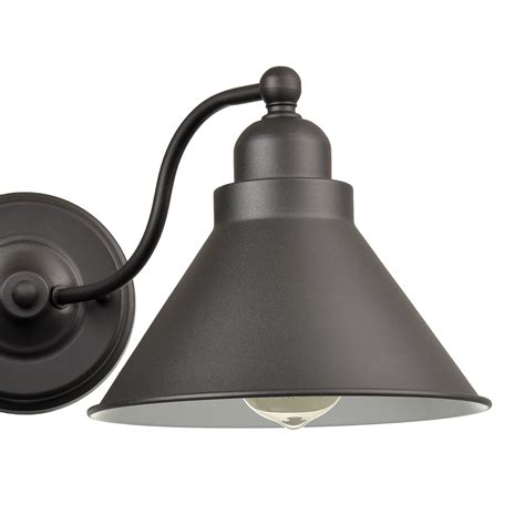 Farmhouse Matte Black Industrial Vanity Wall Sconce - 2 Lights | Claxy