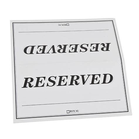 Reserved Table Signs Template images