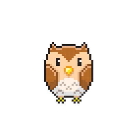 cute owl in pixel art style 22024508 Vector Art at Vecteezy