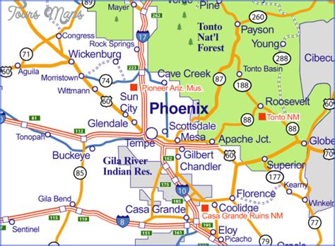 Map of Scottsdale Arizona - ToursMaps.com