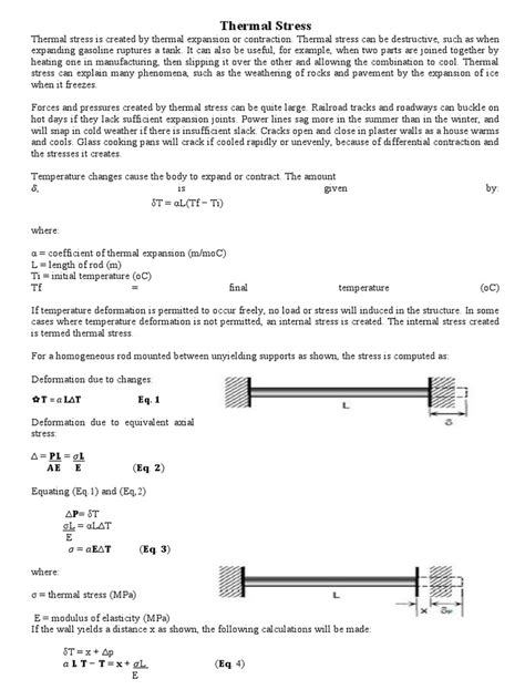 Thermal Stress | PDF | Thermal Expansion | Elasticity (Physics)