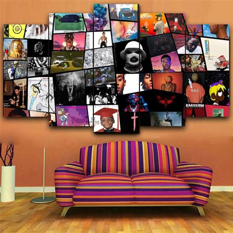 Rap Album Cover Collage Hip Hop Music Canvas Wall Art Rapper - Etsy