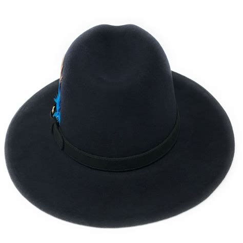 Navy Blue Fedora Hat Showerproof Wool - Ranger