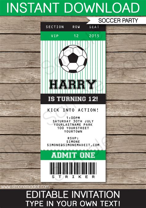 6 Best Images of Free Printable Football Ticket Invitations - Football Ticket Birthday ...