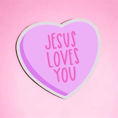 Jesus Loves You Heart Stickers - Etsy