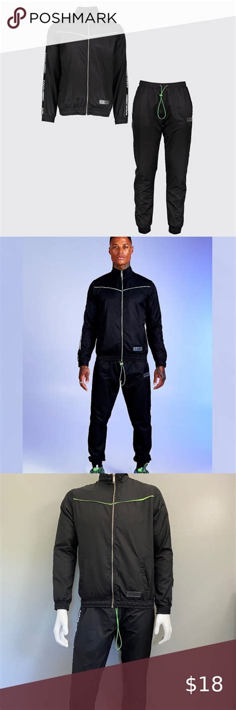 BoohooMAN Shell Tracksuit BoohooMAN Shell Tracksuit Man Tape on the ...