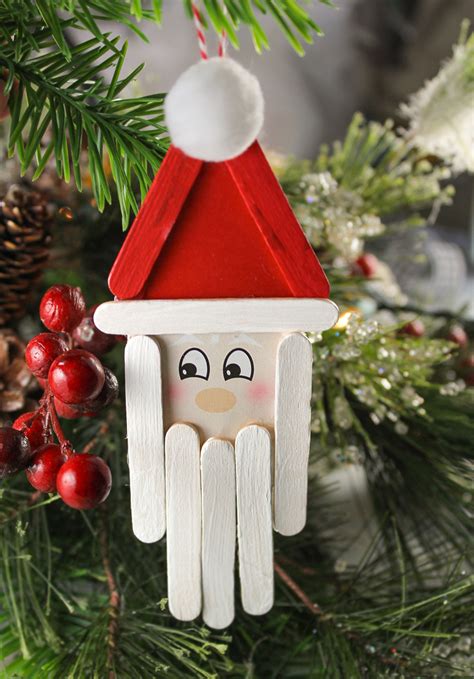 Popsicle Stick Santa Christmas Craft for Kids