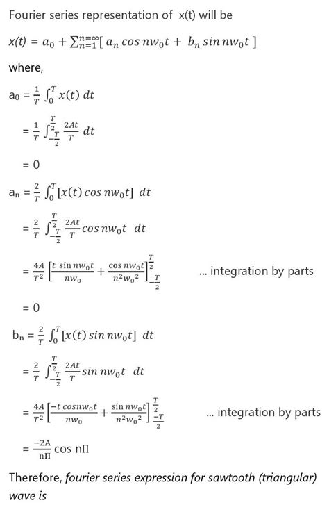 Fourier Series | examples- sawtooth (triangular) and square wave | Formula