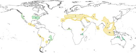 Amended version of Vavilov centres of crop diversity concept (Orange... | Download Scientific ...