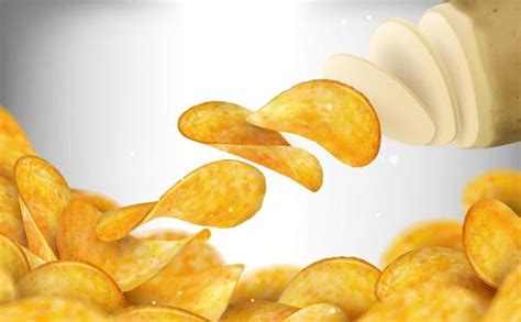 Fresh potato chips vectors illustration free download