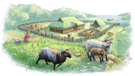 A Bronze Age farm by Håkon Lystad | Bronze age, Fantasy races, Prehistory