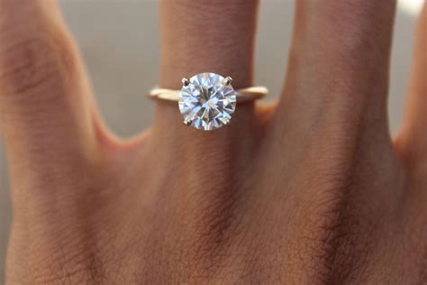 8mm - 2 Carat Forever One Moissanite Solitaire Engagement Ring (With images) | Moissanite ...