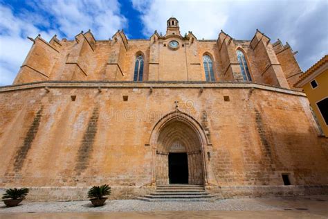 Ciutadella Menorca Cathedral in Ciudadela at Balearic Stock Image ...