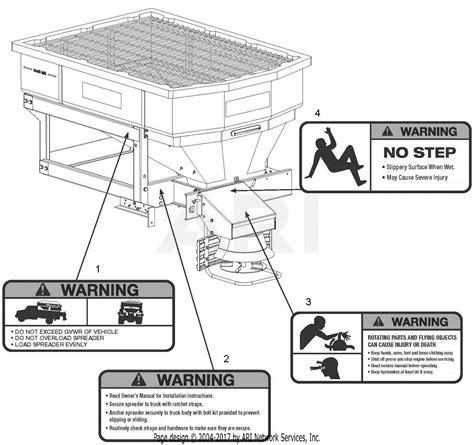 Gravely 896001 (000101 - ) SnowEx Spreader SP-3000 Parts Diagram for Decals