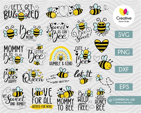 Bee Quotes SVG Bundle | Creative Vector Studio